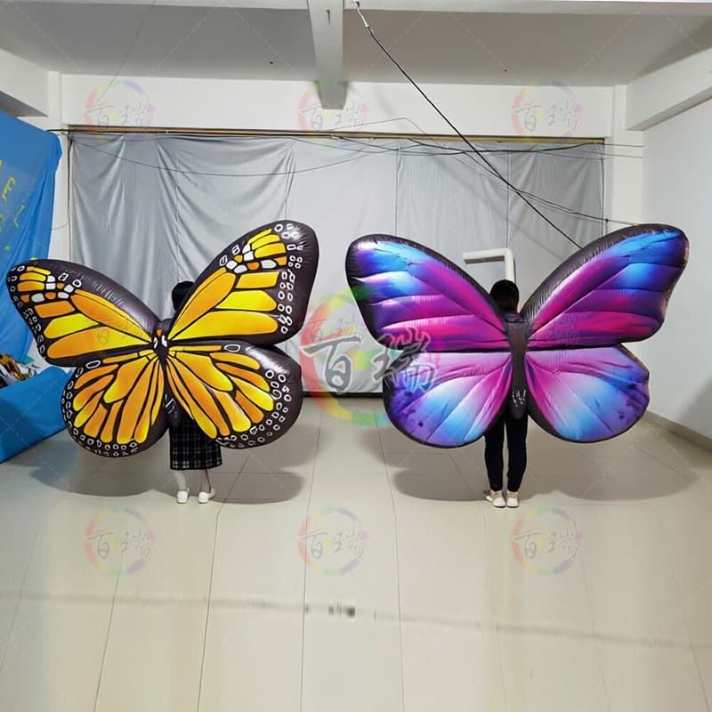 Inflatable Simulation Butterfly Wings Air Model Insect Backpack Hanging Butterfly Bar Shopping Mall Parade Atmosphere Prop