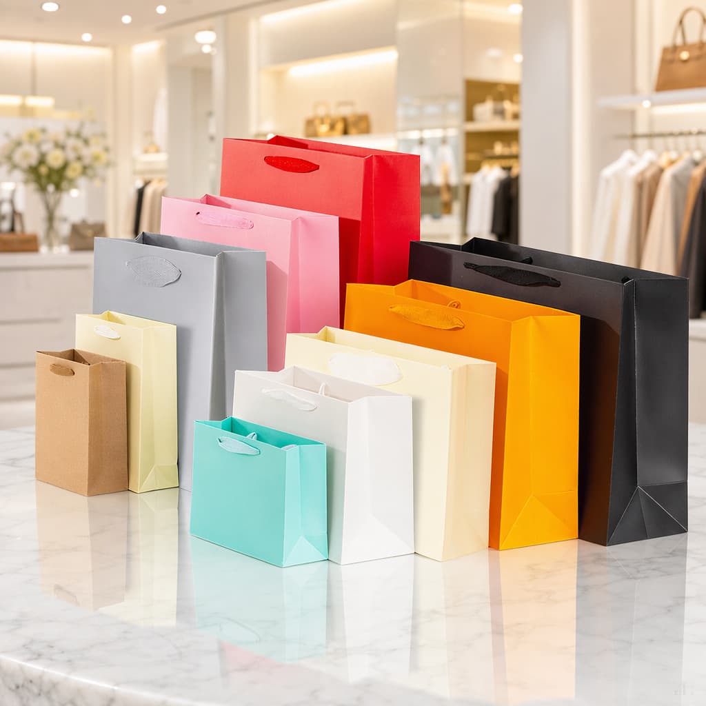 Ready-made clothing store paper bag handbag, high-end thickened gift packaging bag, Christmas gift bag, custom printed logo