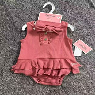 2026 New Arrival Baby Girl 0-1 Year Ribbed Knit 2-Piece Romper Set with Cap Sleeves, Cross-Border Hot Sale
