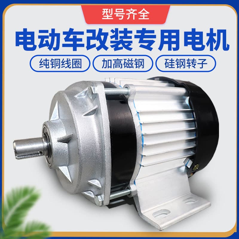 Electric vehicle 48v60v72v1200w mid-mounted reduction horizontal low-power DC brushless motor chain modification