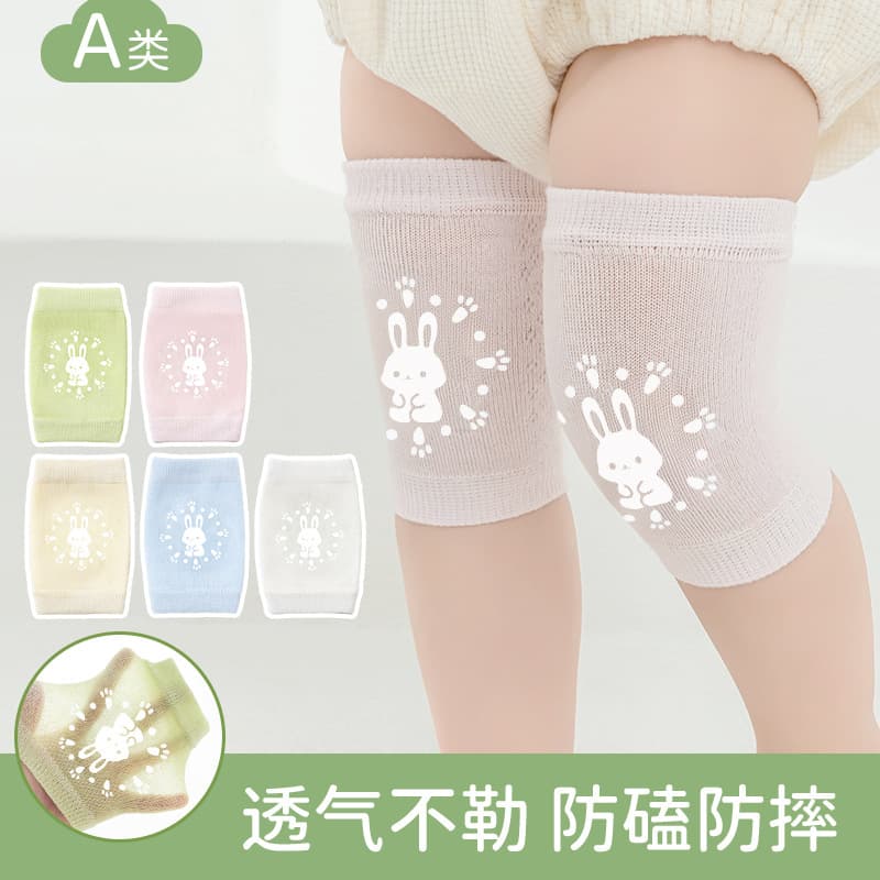 Baby Crawling Knee Pads Summer Thin Cotton Mesh Cartoon Dot Socks Crawling Breathable