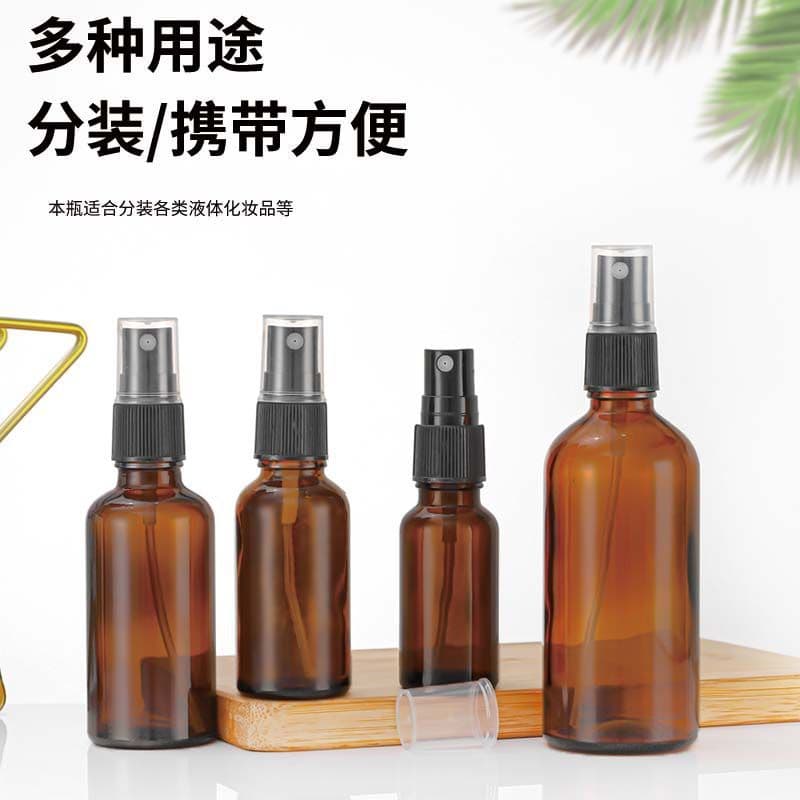 Brown Tea Color Essential Oil Spray Bottle Transparent Glass Bottle Blue Green 5ml - 100ml Various Spray Bottles