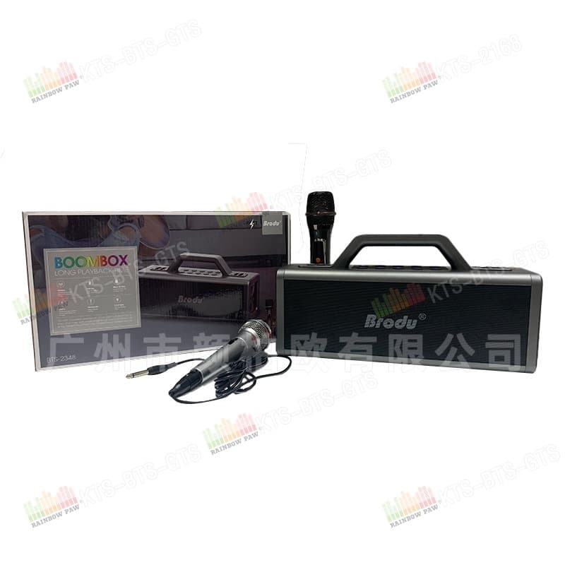 BTS GTS KTS Factory Wholesale Portable BTS-2348 Portable Dual 3-inch Speaker with One Wireless Microphone