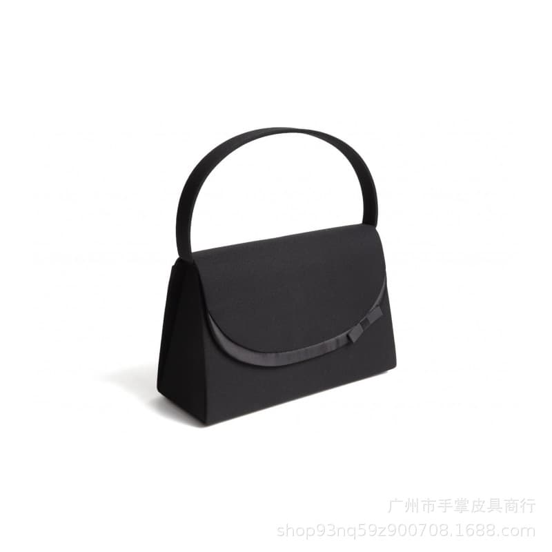 Japanese Cross-Border Black Funeral Bag Formal Occasion Evening Bag Elegant Women's Shoulder Bag Black Formal Bag