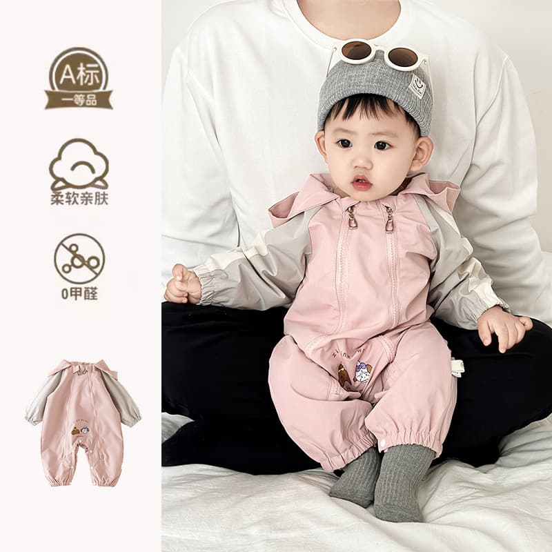New Start Clothing Baby Spring Outfit, Baby Boy Spring and Autumn Full-Month Romper, Newborn 100-Day Going-Out Crawling Suit