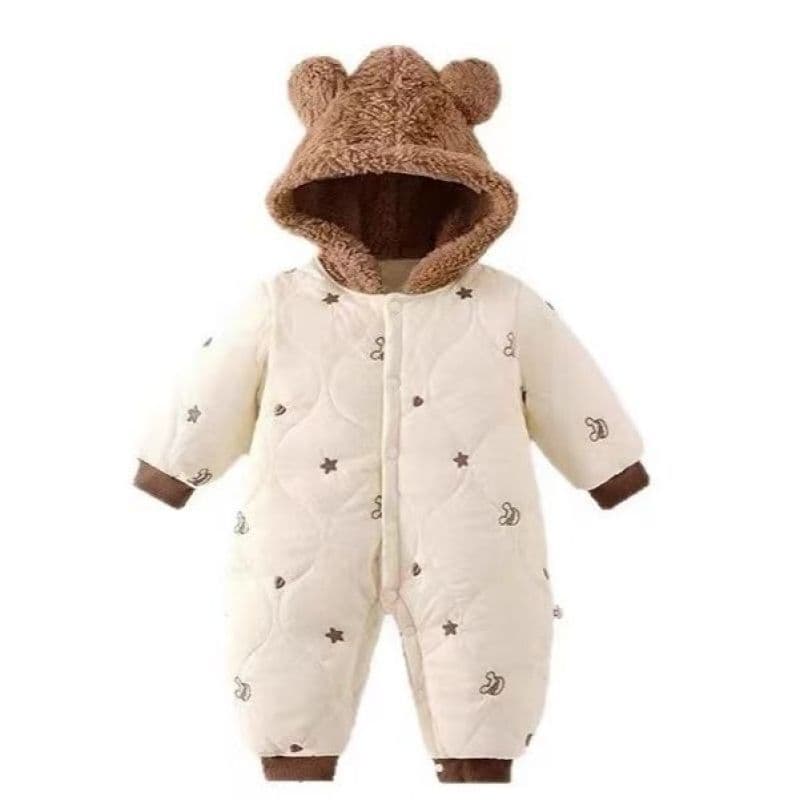 Super Cute Baby Clothes Autumn Winter Quilted Romper Newborn Boys Girls Fleece Lined Warm Cotton Coat Winter
