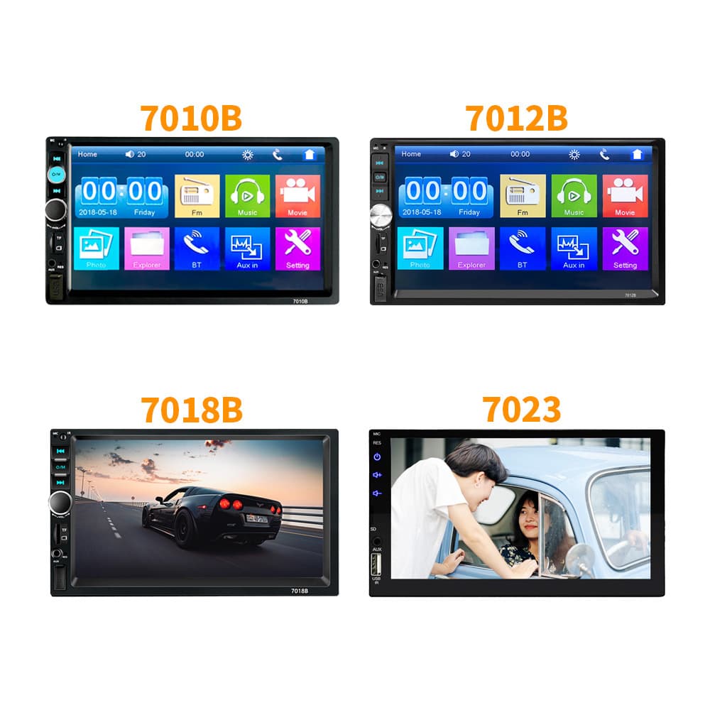 7-inch Car Multimedia CarPlay Central Control Universal Radio Double Din 2din Bluetooth Car MP5 Player