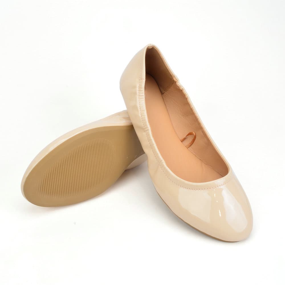 Nude Color Egg Roll Shoes 2025 Spring Autumn Cross-Border Soft Sole Women's Flats Shallow Mouth Maternity Shoes Women Flat Shoes