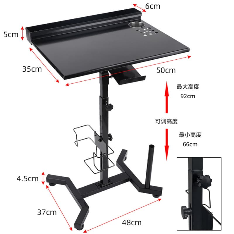 Tattoo Workstation Multifunctional Tattoo Display Stand Detachable Shelf Adjustable Tattoo Arm Rest Tattoo Equipment