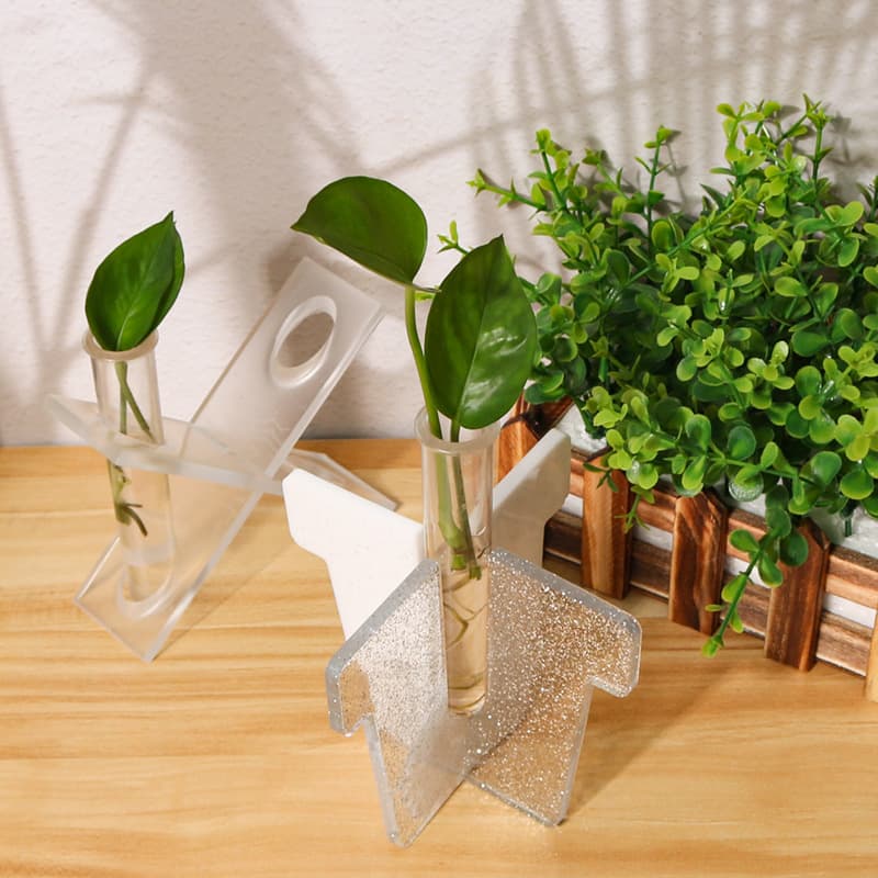 New DIY Hydroponic Test Tube Vase Silicone Mold Epoxy Resin Crystal Epoxy Resin Mold Cross-Border Exclusive