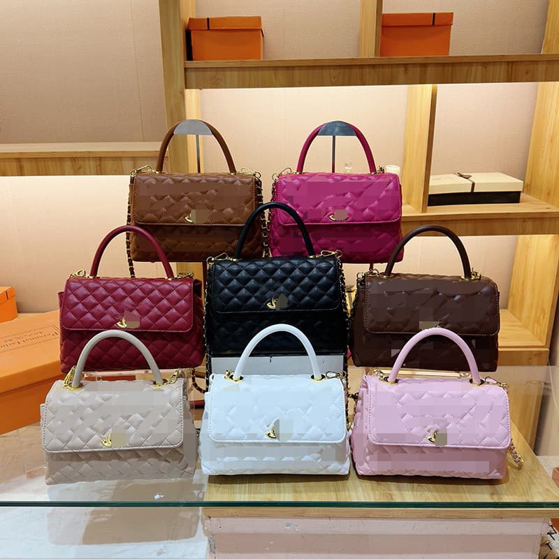 Bags Cross-border Women's Bag 2026 New Fashion Small Fragrance Style Diamond Quilted Handbag High-end Versatile Shoulder Crossbody Bag