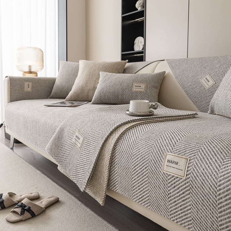 SenYu Style Sofa Cushion 2025 New Model Cotton-Linen Imitation Four-Season Universal Non-Slip Cross-Border Sofa Cover Full-Cover Sofa Cloth