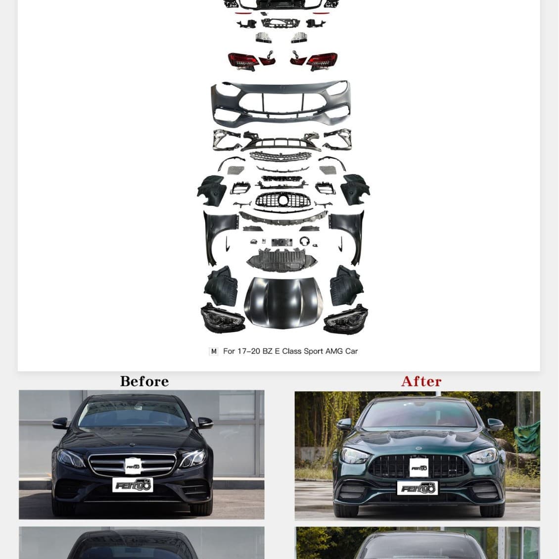 Factory new upgrade body kit for Mercedes-Benz CLA-Class W118, modified to CLA45S style, bumper kit, wholesale in stock