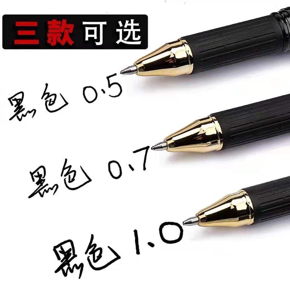 Jumbo Gel Pen Business Signature Pen Large Capacity Black 1.0mm Thick Office Calligraphy Pen