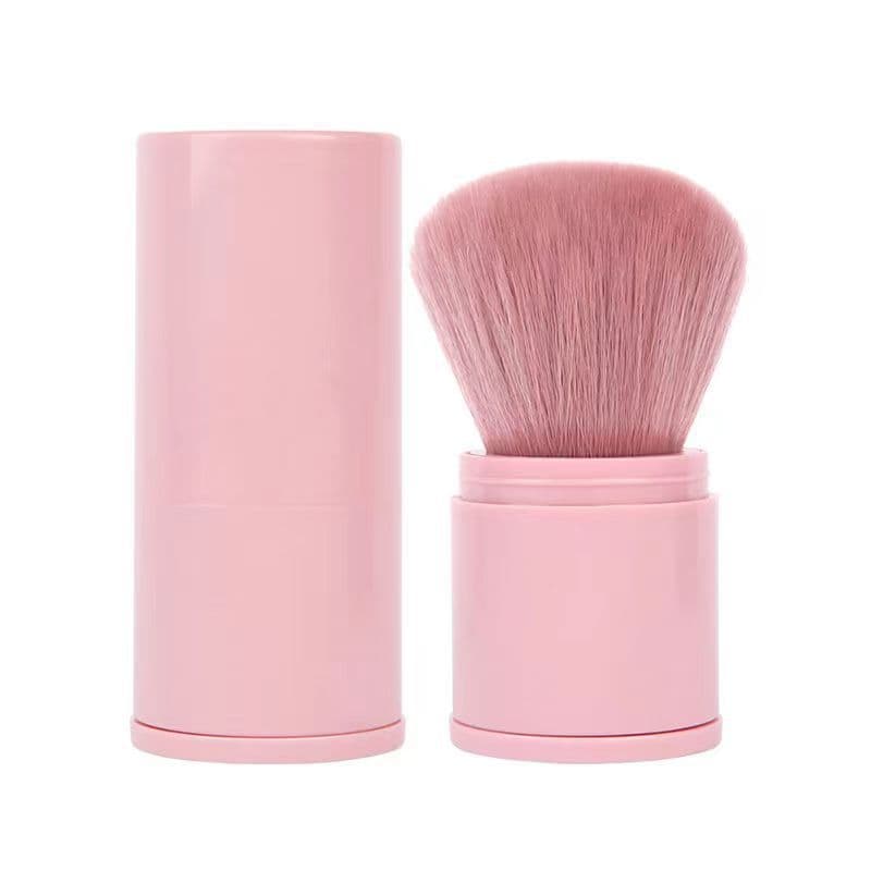 Portable Retractable Ultra Soft Hair No Shedding Blush Brush Powder Brush Makeup Brush for Lip Not Falling Hair Nylon Handle