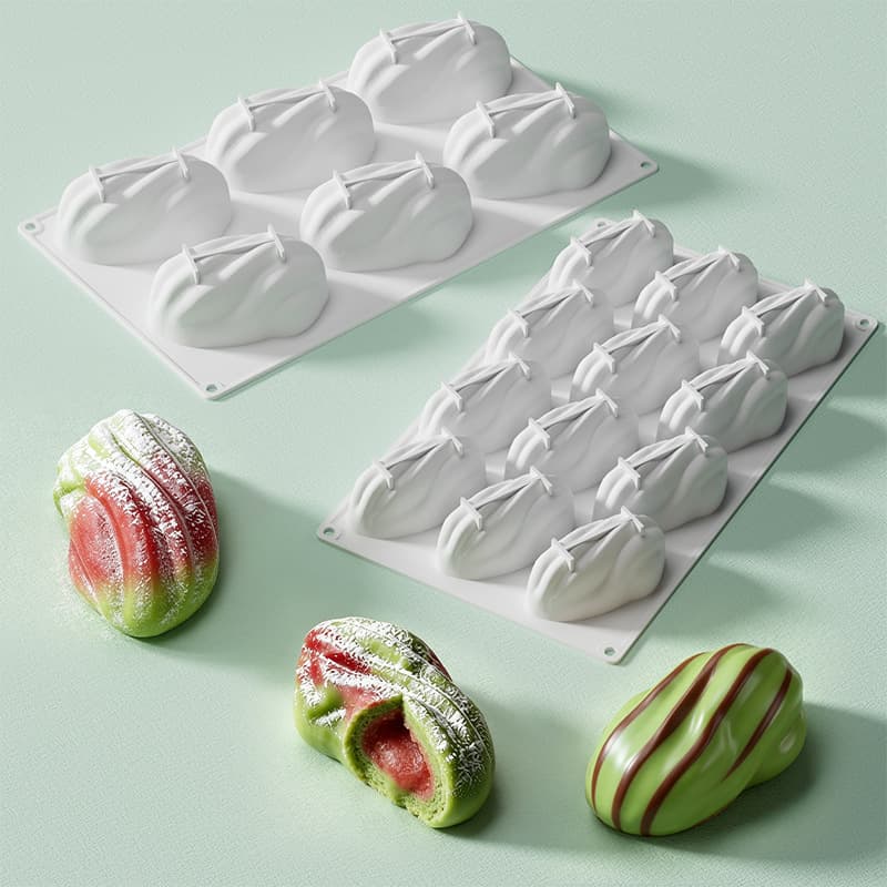 New 6-Cavity 12-Cavity Pistachio Nut Creative Shape Mousse Cake Food-Grade Silicone Baking Mold