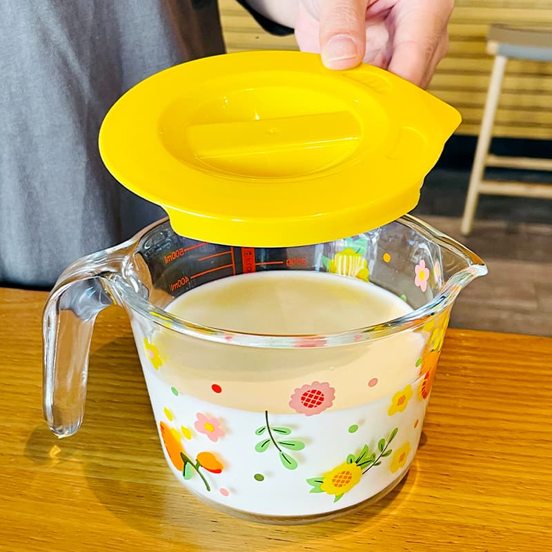 Baking measuring cup household scaled heat-resistant glass cup microwave heating children's breakfast cup milk cup