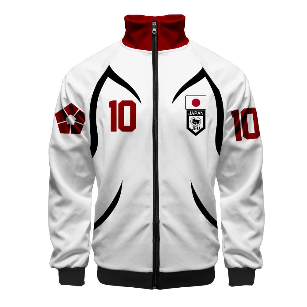 BLUE LOCK blue prison cos same style zipper jacket men's 3D digital printing cos loose long-sleeved sweatshirt