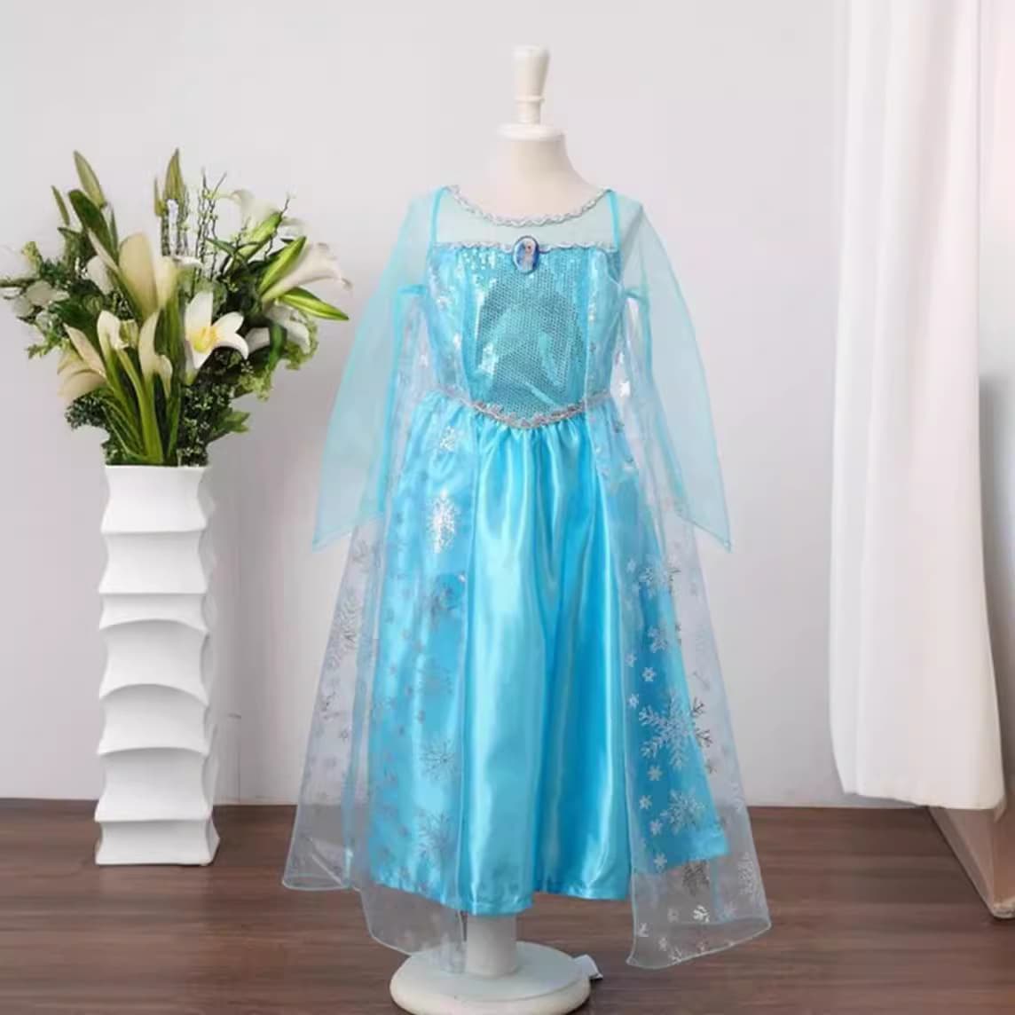 Frozen Elsa Princess Dress Queen Elsa Costume Girls Dress