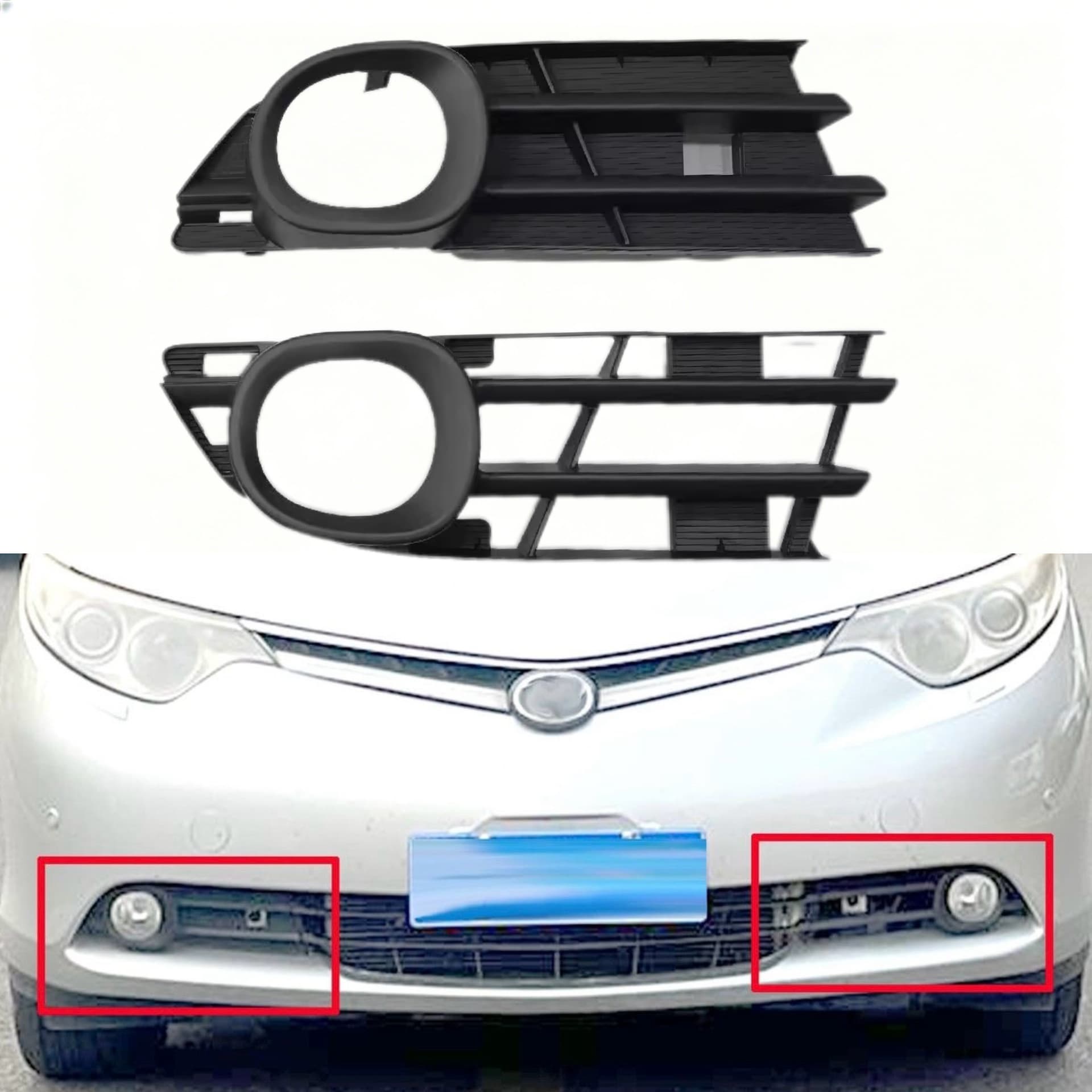 Compatible with Toyota Sienna 2018-2020 Front Fog Light Cover, Imported Sienna Bumper Fog Light Frame