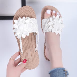 2026 New Cross-border Europe America Southeast Asia Women's Slippers 2023 Summer Flower Slippers Home Indoor Factory Wholesale