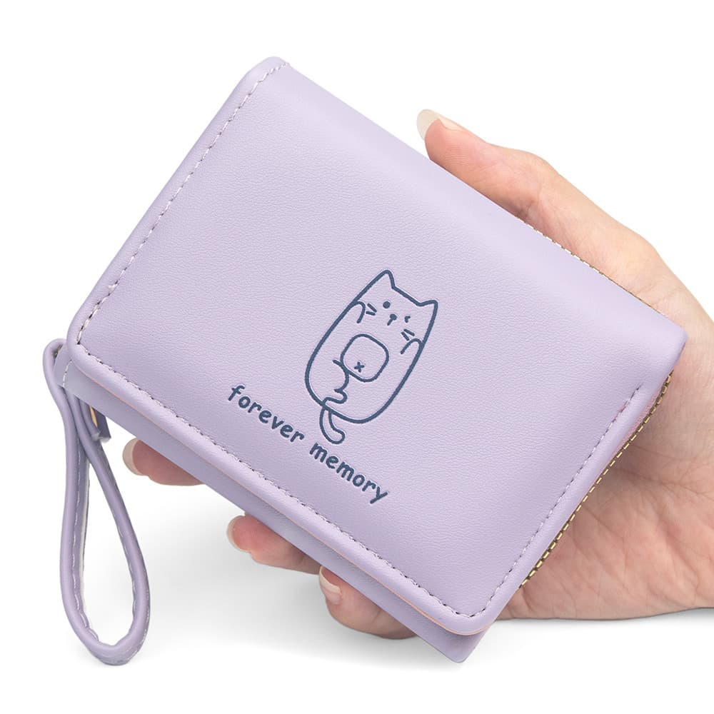 Cute wallet cartoon cute student children's coin purse card holder all in one anime folding small wallet ins style