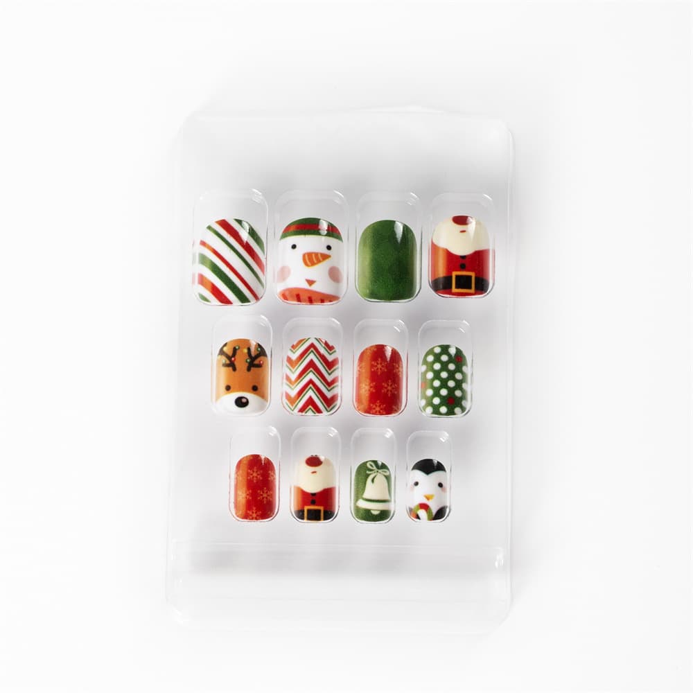 Fashion Handmade Press-On Nails 12pcs Holiday Atmosphere Amazon Halloween Short Nail Tips Wholesale