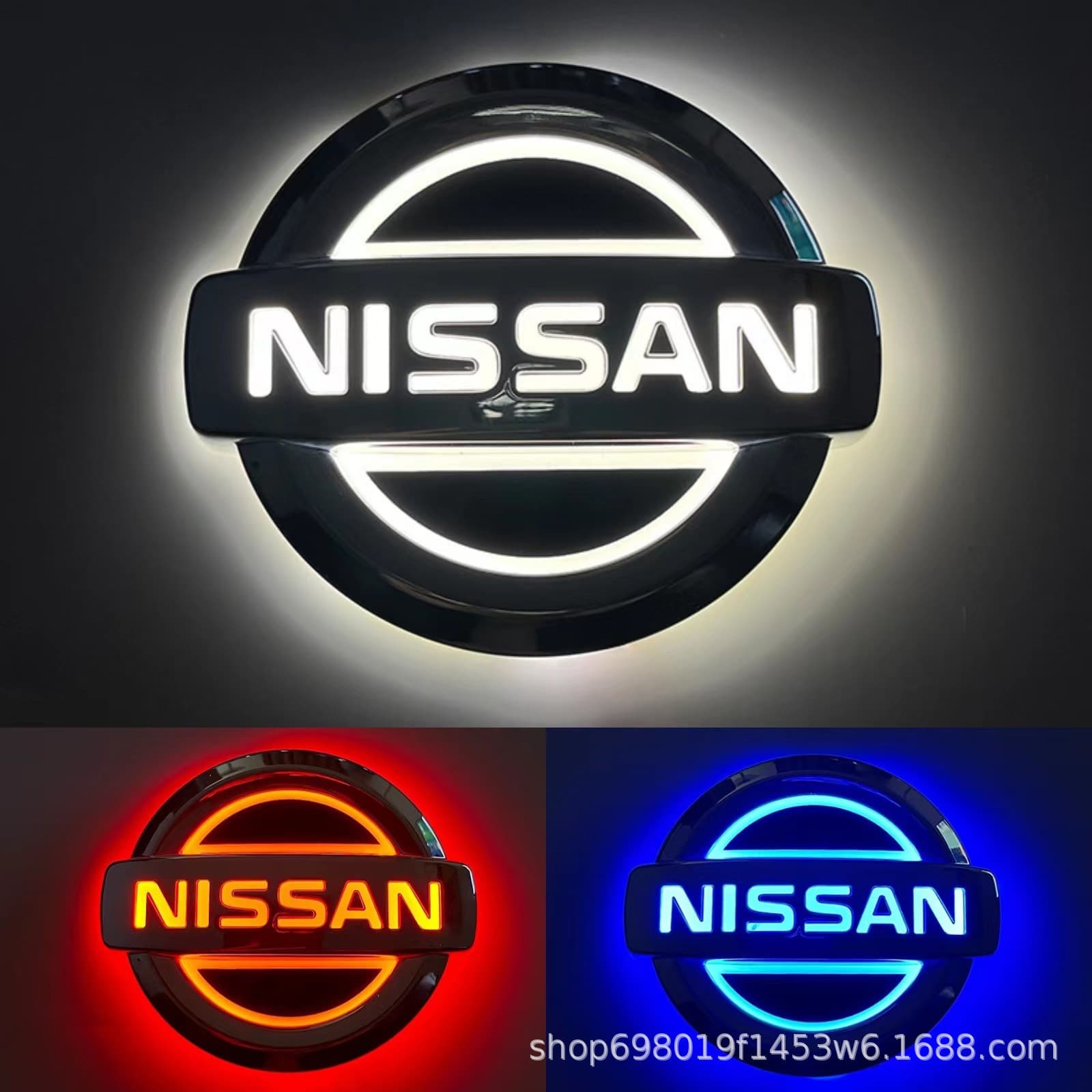 Suitable for Nissan Tiida, X-Trail, Livina, Duke, and Sylphy Car Logos, 5D Illuminated LED Rear Tail Logo Light