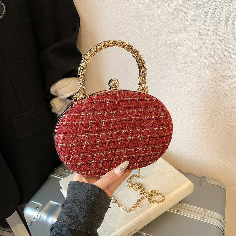 2025 Fashionable Simple Versatile Dinner Backpack Niche Design New Single Shoulder Crossbody Handheld Ladies Banquet Bag