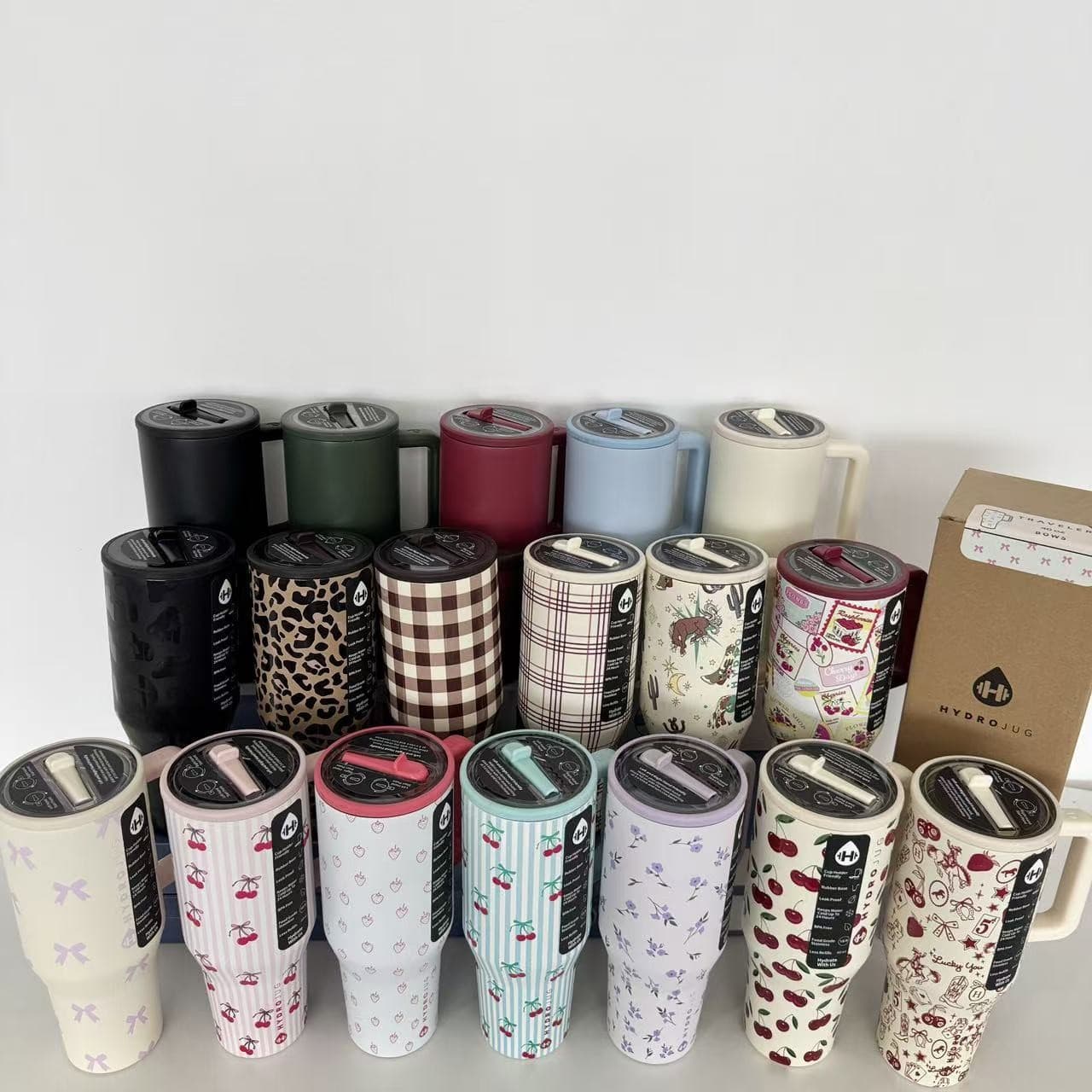 HYDROJUG Cross-Border 304 Stainless Steel Insulated Sports Car Cup Multi-Color High-Appearance Handle Straw Cup 40oz