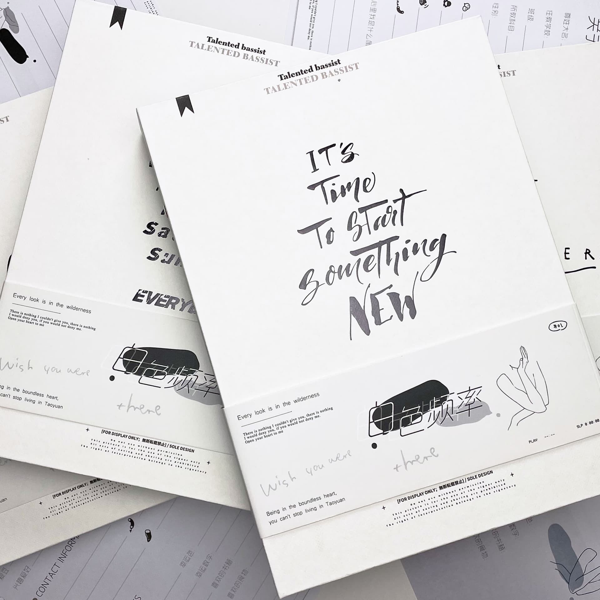 Ins Style Loose-leaf High Aesthetic Classmate Yearbook, Minimalist Niche Artistic 2024 New Message Book