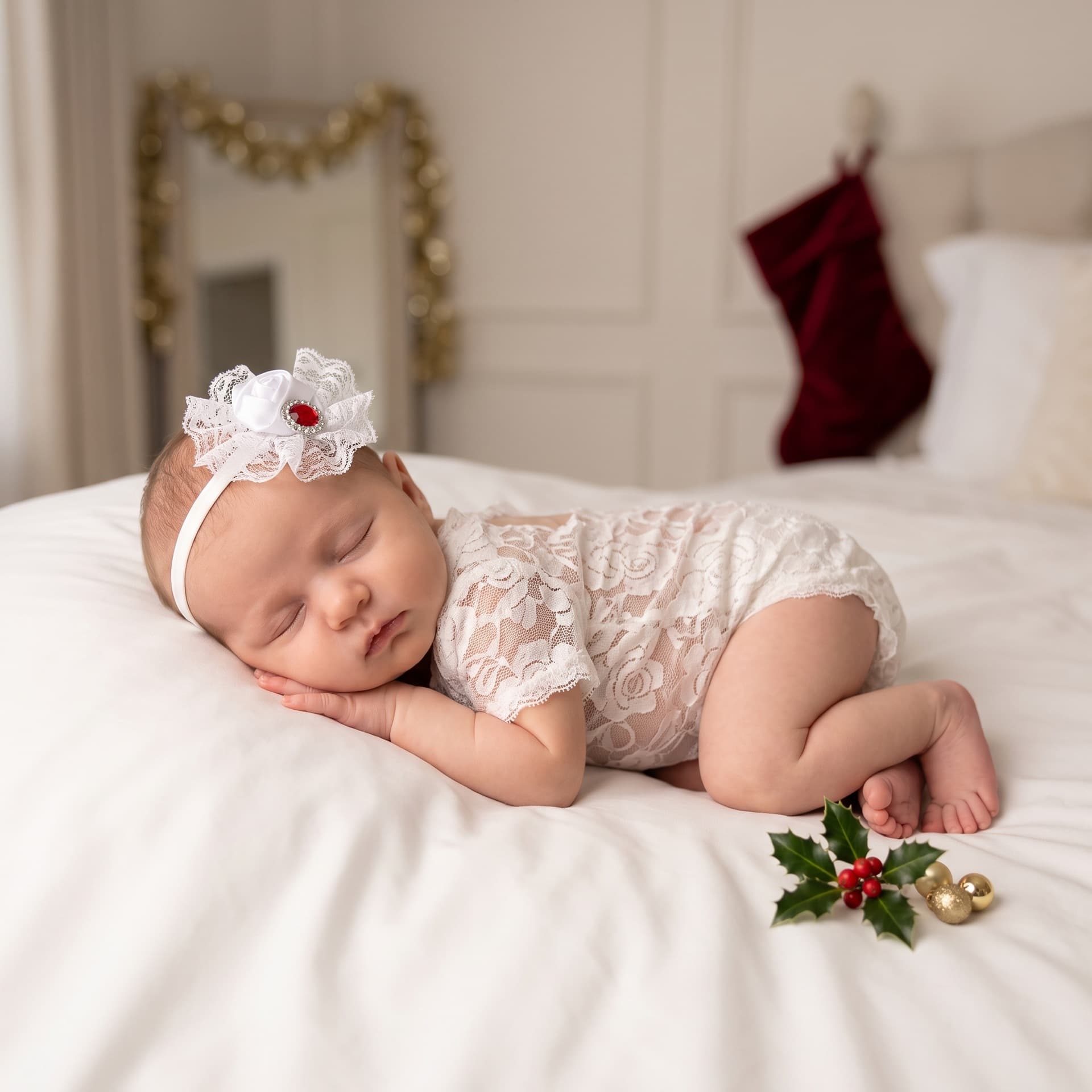 Newborn Photography Outfit Baby One-Month Photo Hand-Knitted Deer Costume Studio Infant Photo Prop