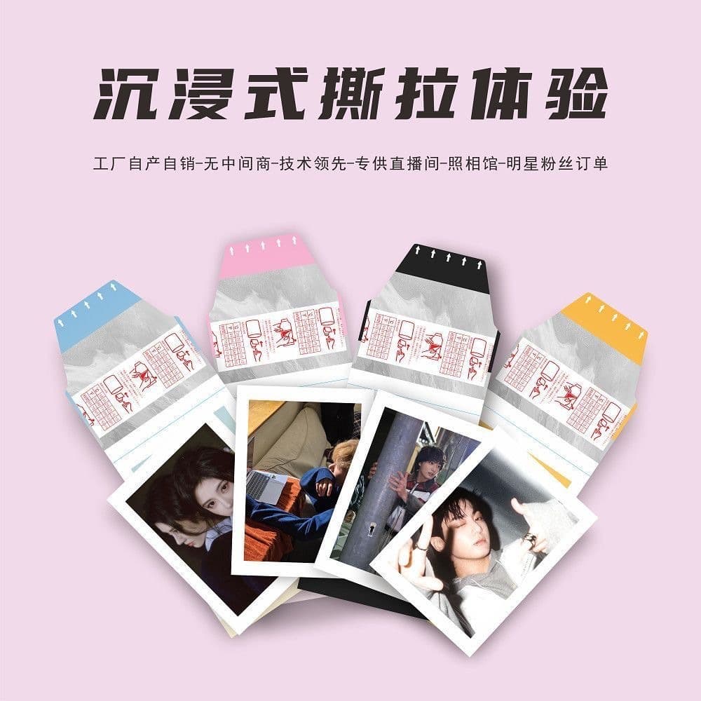 Blind Box Live Unboxing Cards, Peel-Apart Instant Film, Custom Celebrity Anime Merchandise, Otaku Goods, Rip-and-Reveal Fun