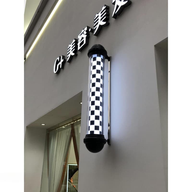 Hair Salon Rotating LED Round Advertising Wall-Mounted Hair Salon Wall Light for Club Events