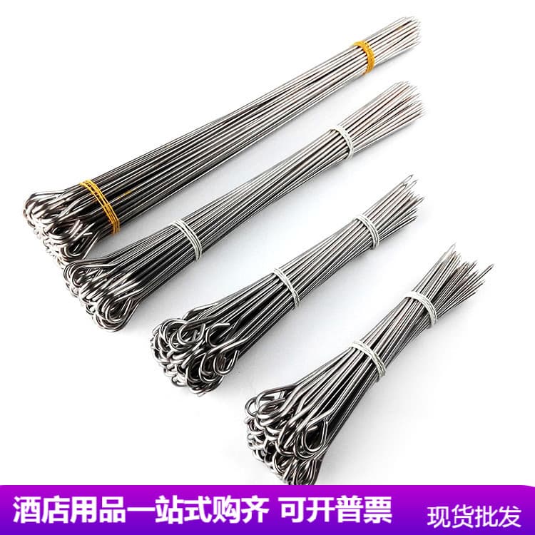 304 stainless steel 201 thick goose tail needle duck tail needle grill duck neck needle skewers barbecue barbecue needle 15 35cm