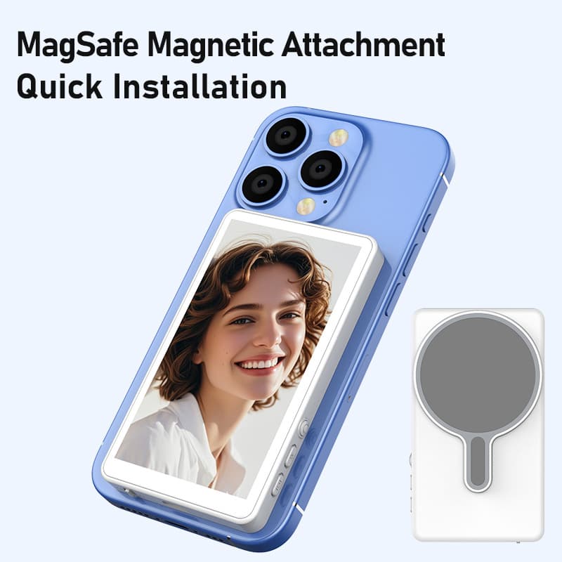 Cross-border Phone Screen Mirroring Device with Beauty Selfie Magnetic Sync Screen for Live Streaming Shooting Rear Display 4-inch HD Screen