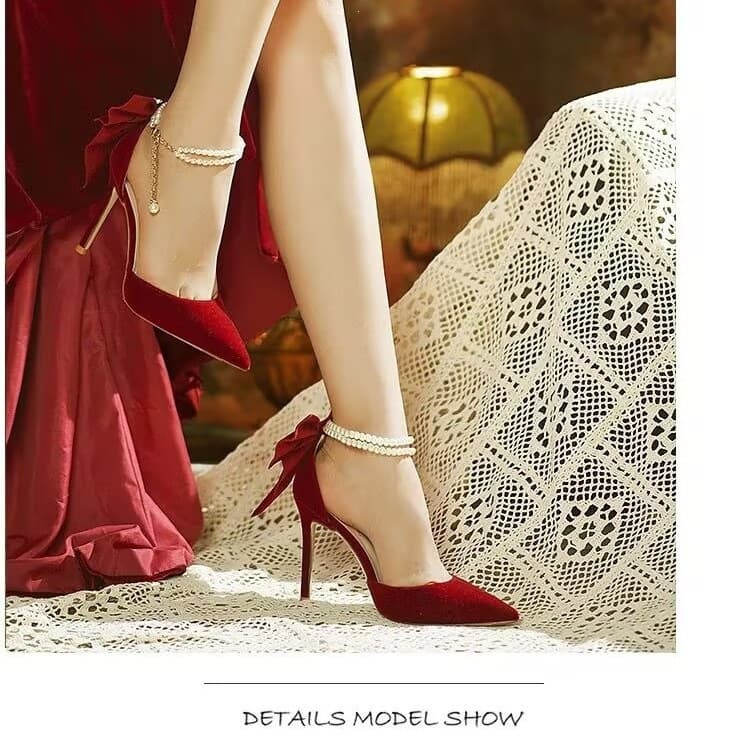 Women's Black High Heel Shoes, Pointed Toe, Stiletto Heel, 2026 New Style, Elegant and Sexy One-Strap High Heel Sandals, Low-Cut Single Shoes