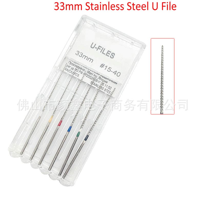 Dental U Files Ultrasonic Scaling Needle Stainless Steel File 33mm Dental Material