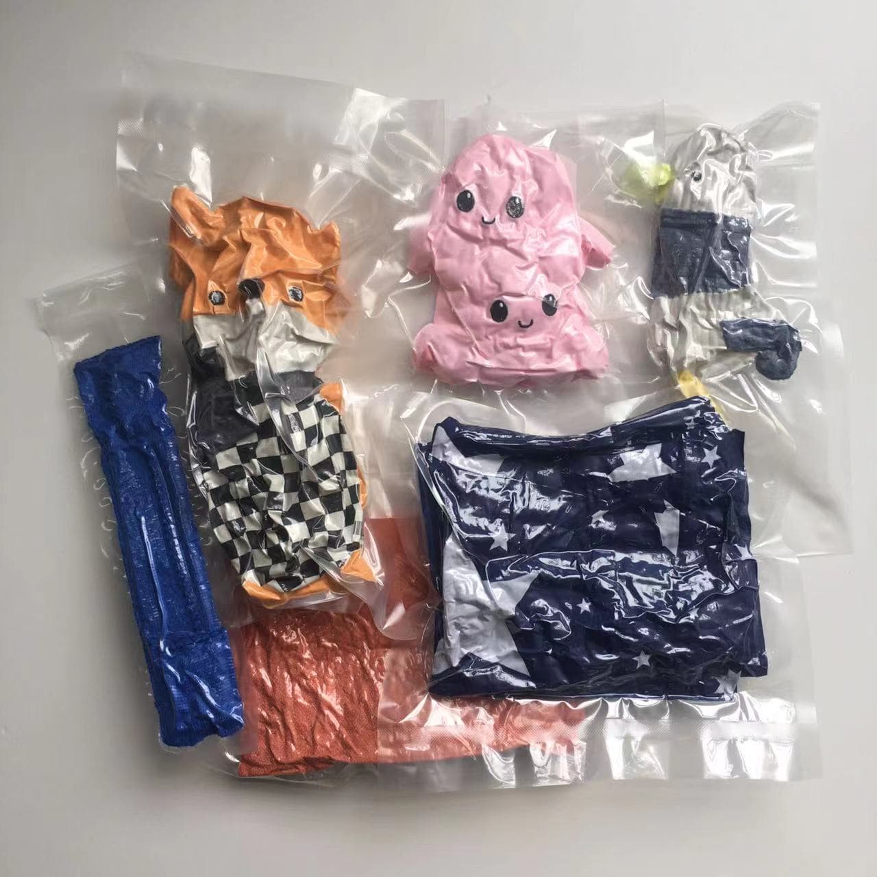 In stock vacuum compression storage bags for plush toys, down jackets, clothing, transparent nylon vacuum bags