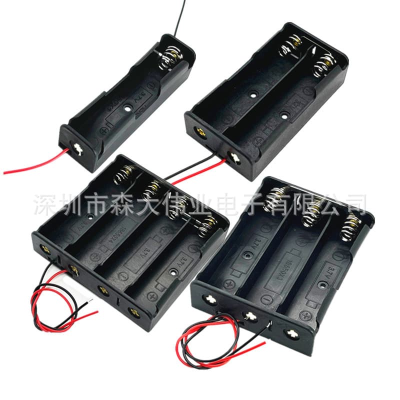 18650 battery box 1/2/3/4 cells parallel 3.7V without cover covered with switch 18650 lithium battery holder
