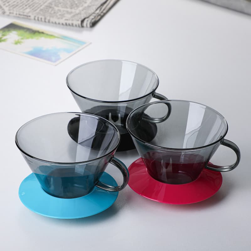 Factory wholesale colored glass coffee pot, coffee maker, glass coffee funnel, coffee filter paper, coffee filter