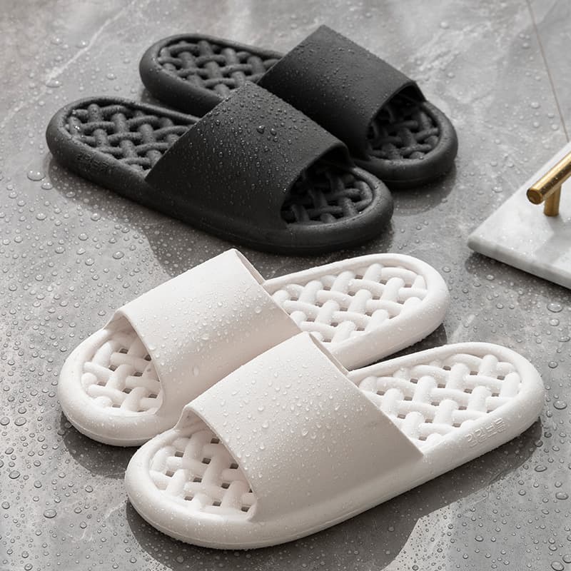 EVA Slippers Women's Summer Home Couple's Indoor Bathroom Household Leakage Non-Slip Bath Quick-Drying Sandals Men's PVC
