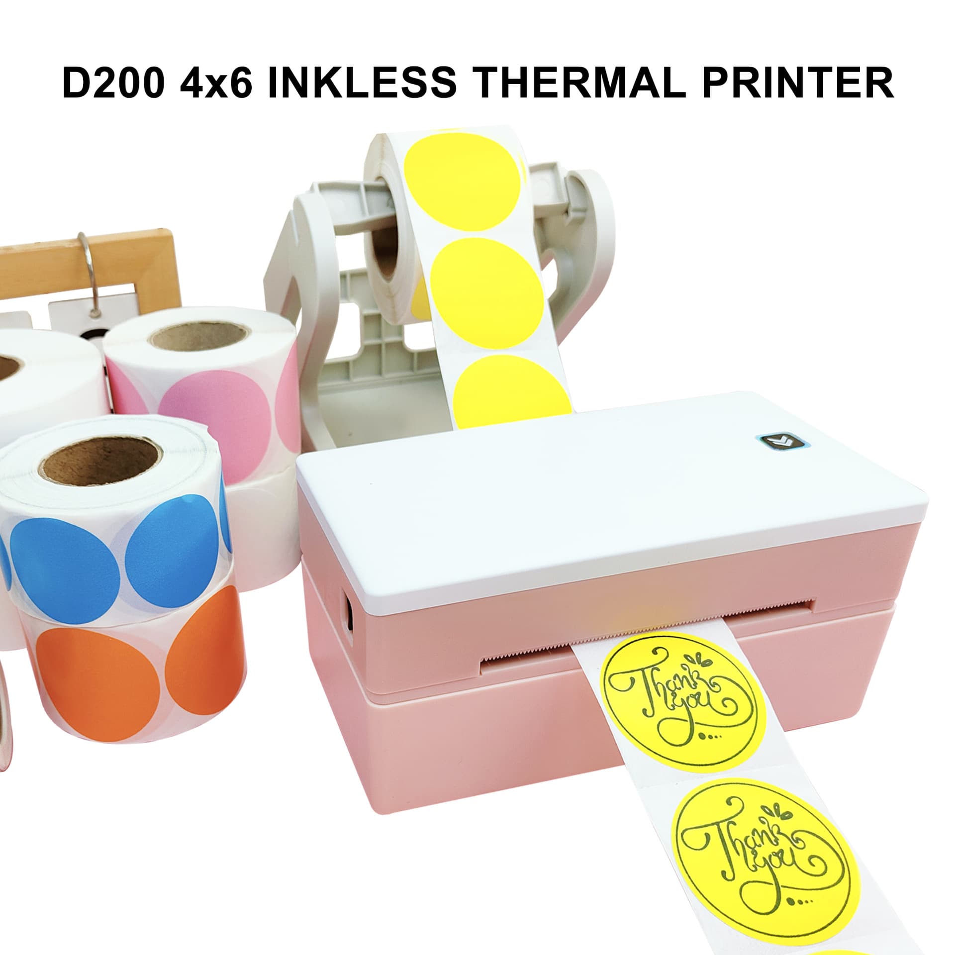 Wireless Thermal 4x6 Inkless  Label Printer Bluetooth+PC