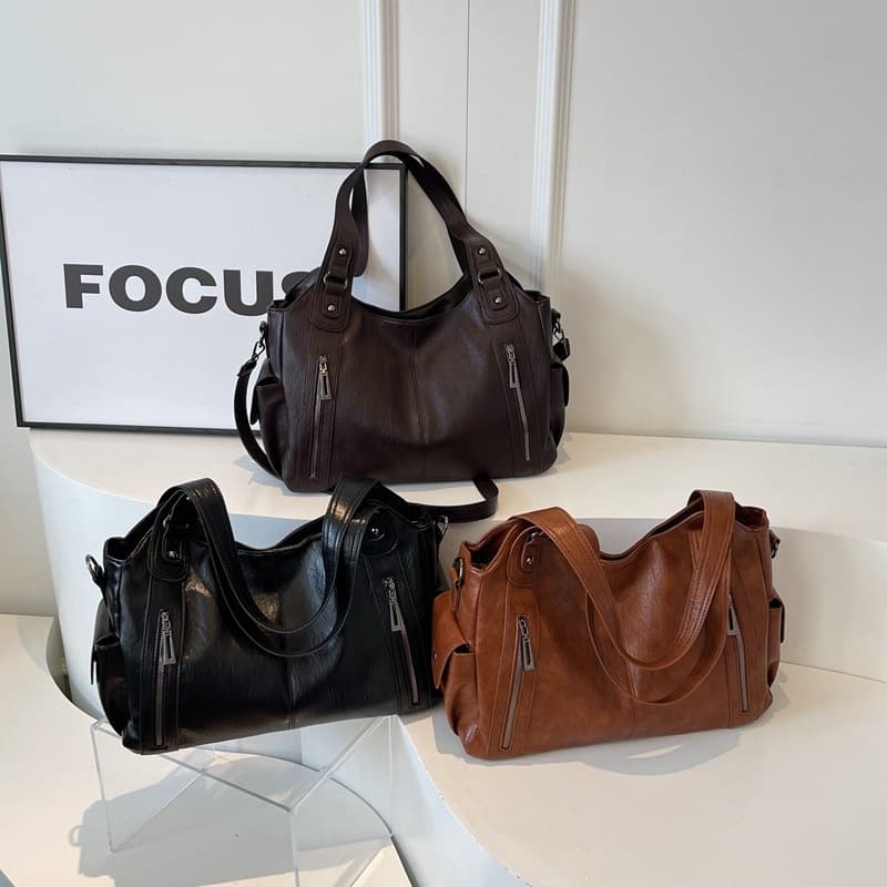 Bags Women's Tote Bag Large Capacity Autumn and Winter Can Be Cross-Body Retro Versatile Single Shoulder Handbag High-end Large Bag