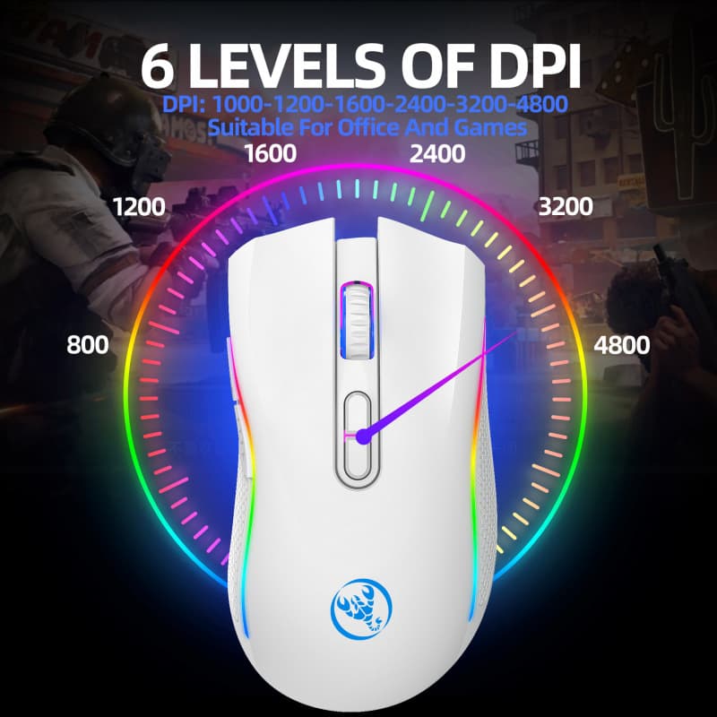 2.4G RGB Glowing Wireless Mouse TYPE-C Rechargeable Port 7-Button Gaming Mouse In Stock Wholesale mouse
