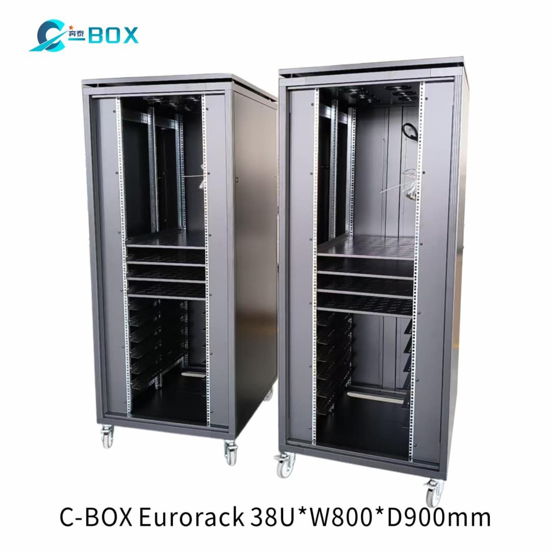 Anhui Pentair 19-inch Profile Cabinet, Schroff Widened Shielding, Black Frame White Door, 28U 34U 38U
