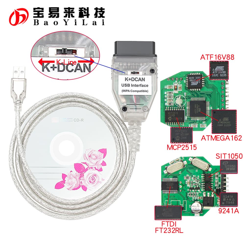 Inpa For Bmw E Chassis Diagnostic Cable Kdcan Ft232rl Switch Instrument Cluster Diagnostic Tool