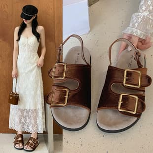 Chunky Heel Birkenstock Roman Sandals for Women, 2026 New Style Summer Extremely Comfortable Non-Tiring Casual Beach Women's Sandals