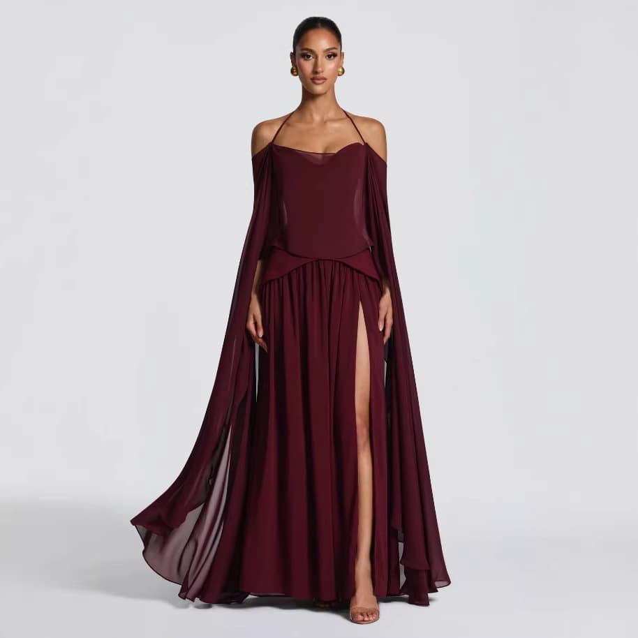 ins European and American style 2026 summer new cross-border trend fashion temperament hot girl V-neck dress long skirt dress