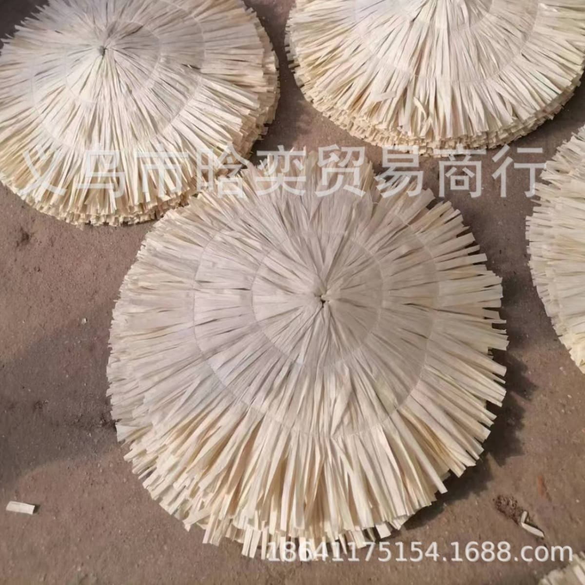Manufacturer Direct Raffia Paper Placemat Round Lace Heat Insulation and Burn Protection Solid Color Table Mat Eco-friendly Decorative Mat